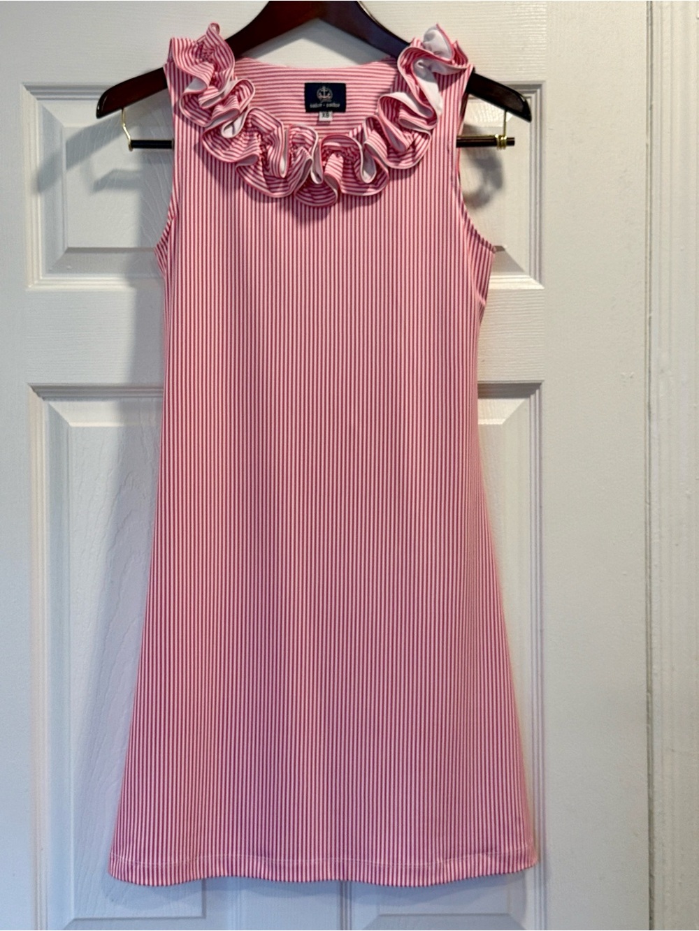 Sailor Sailor Cricket Sleeveless Dress UPF 50+ Juicy Stripe Hot Pink White XS